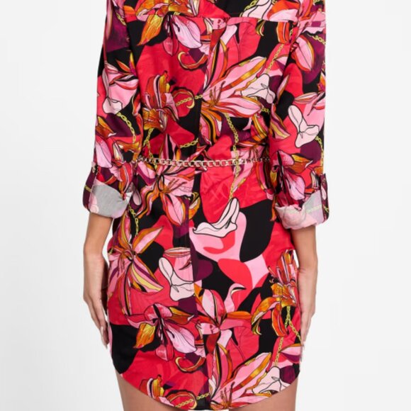 NEW GUESS - Elina Printed Belted Dress - Picture 4 of 5